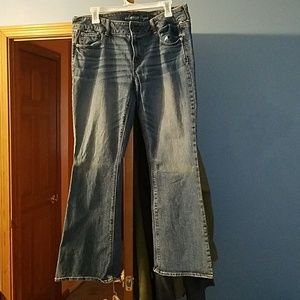 American Eagle flare bottom jeans